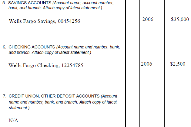 Bank Accounts in the FFL